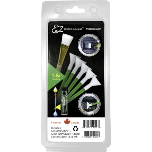VisibleDust EZ Sensor Cleaning Kit PLUS with Sensor Clean, 5 x Green 1.6x Vswabs and Sensor Brush Sensor Cleaning Kits | Landscape Photo Gear |