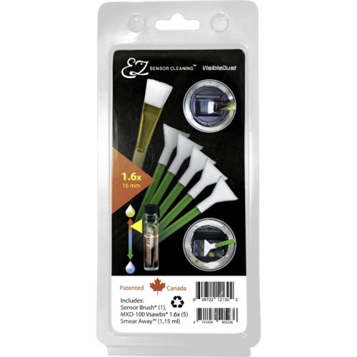 VisibleDust EZ Sensor Cleaning Kit PLUS with Smear Away, 5 x Green 1.6x Vswabs and Sensor Brush Sensor Cleaning Kits | Landscape Photo Gear |