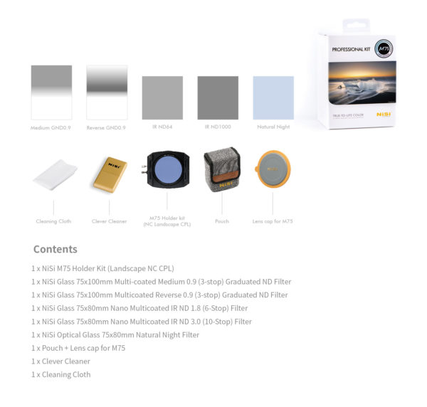 NiSi M75 75mm Professional Kit with Enhanced Landscape C-PL 75mm FIlter Kits | Landscape Photo Gear | 2