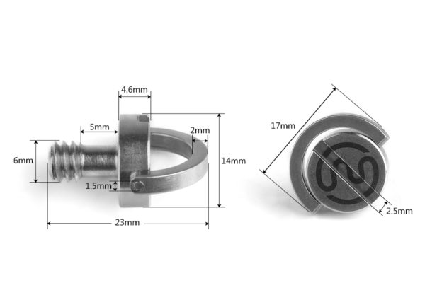 Sunwayfoto QRS-01 (5 Pack) with D-ring UNC1/4”-20 Screw for Quick Release Plates Tripod Bags, Parts & Accessories | Landscape Photo Gear | 3