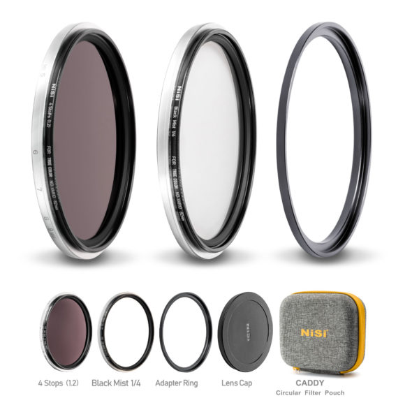 NiSi SWIFT Add On Kit for NiSi 82mm Swift True Color VND 1-5 Stops (4 Stop ND + Black Mist 1/4) Circular Stacking Filter System | Landscape Photo Gear | 2