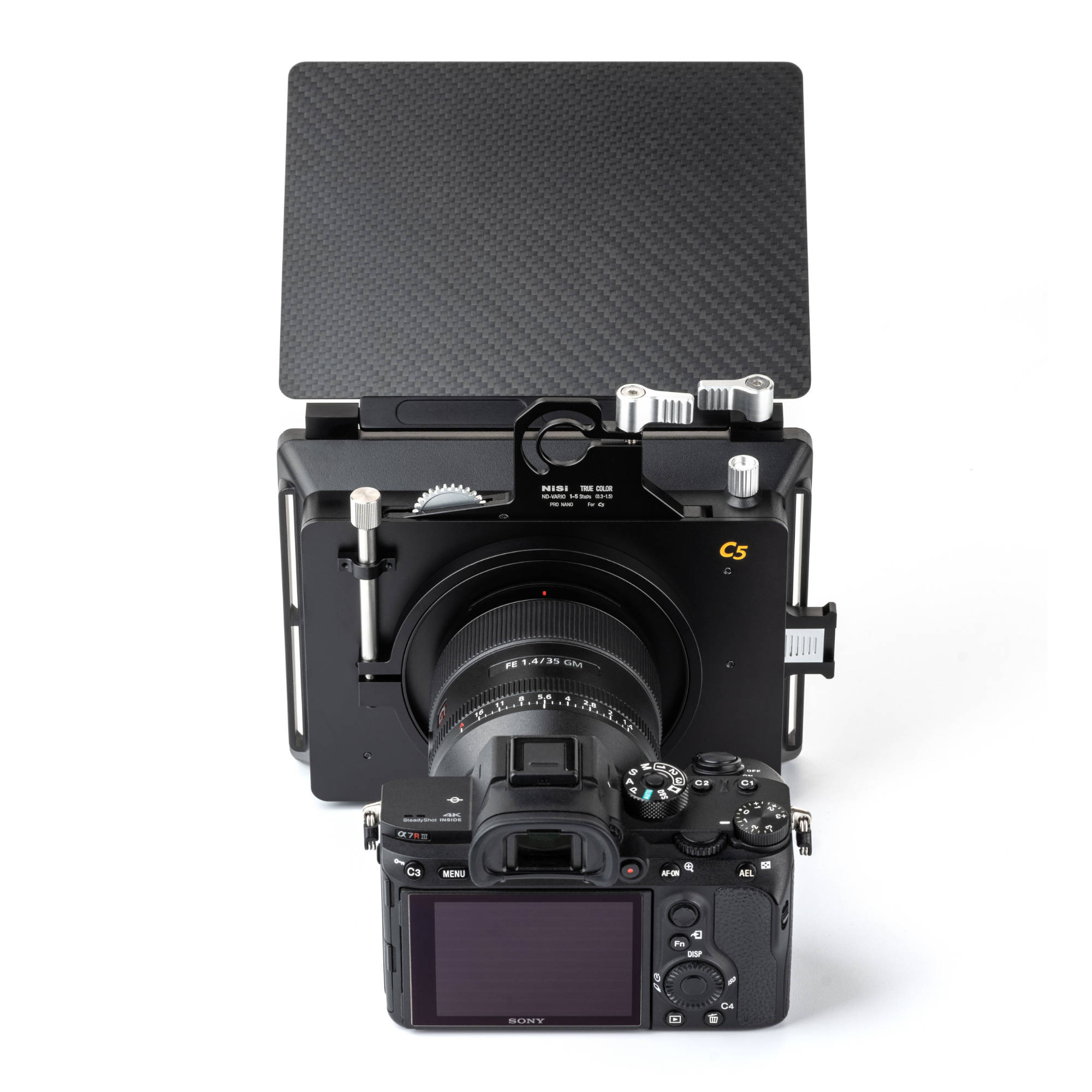 NiSi Cinema C5 Matte Box Filmmaker Kit (Matte Box, VND 1-5 Stops, 4 Stop ND, Black Mist 1/8, Adaptors and Pouch) | Landscape Photo Gear 35 NiSi Cinema C5 Matte Box Filmmaker Kit (Matte Box, VND 1-5 Stops, 4 Stop ND, Black Mist 1/8, Adaptors and Pouch) Matte Boxes | Landscape Photo Gear | 35