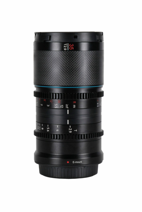 Sirui 35mm T2.9 1.6x Carbon Fiber Anamorphic lens for Fuji X Mount (Blue Flare) Anamorphic Lens | Landscape Photo Gear | 2