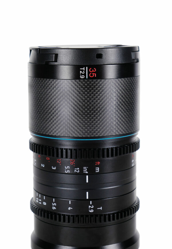 Sirui 35mm T2.9 1.6x Carbon Fiber Anamorphic lens for Fuji X Mount (Blue Flare) Anamorphic Lens | Landscape Photo Gear | 4