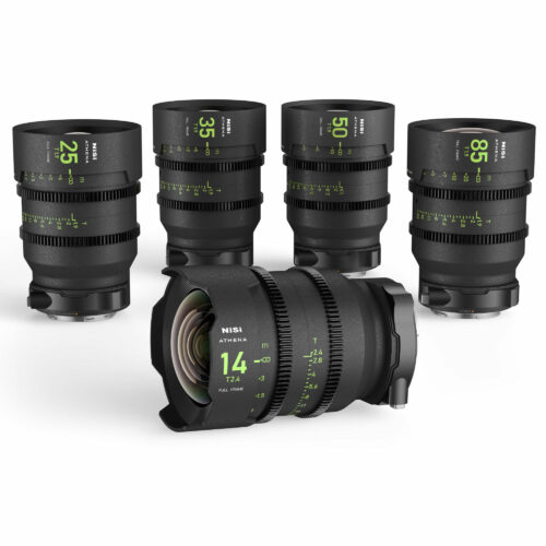 NiSi ATHENA PRIME Full Frame Cinema Lens Kit with 5 Lenses 14mm T2.4, 25mm T1.9, 35mm T1.9, 50mm T1.9, 85mm T1.9 + Hard Case (RF Mount) Cinema Lens | Landscape Photo Gear |