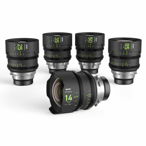 NiSi ATHENA PRIME Full Frame Cinema Lens Kit with 5 Lenses 14mm T2.4, 25mm T1.9, 35mm T1.9, 50mm T1.9, 85mm T1.9 + Hard Case (PL Mount) Cinema Lens | Landscape Photo Gear |
