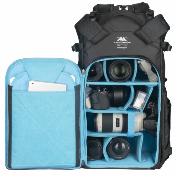 Summit Creative XLarge Rolltop Camera Backpack Tenzing 50L (Orange) Camera Backpacks | Landscape Photo Gear | 34