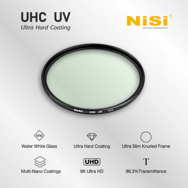 NiSi 72mm UHC UV Protection Filter with 18 Multi-Layer Coatings UHD | Ultra Hard Coating | Nano Coating | Scratch Resistant Ultra-Slim UV Filter UV & Protector Filters | Landscape Photo Gear | 2