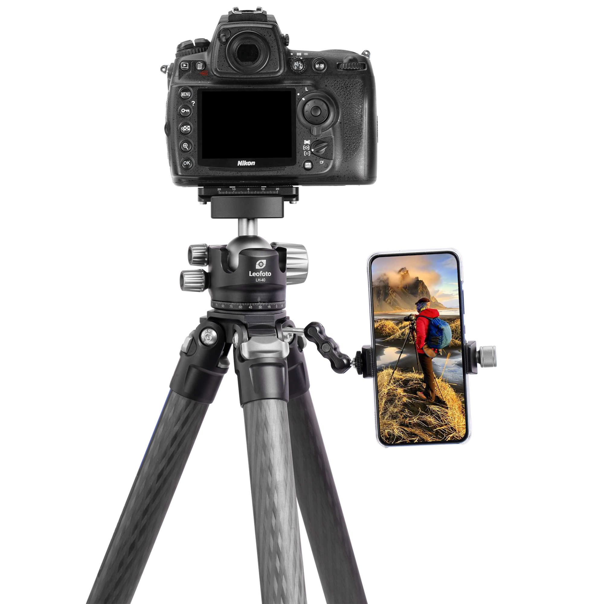 Leofoto LS-324C Ranger Series 4 Section Carbon Fibre Tripod with LH-40LR (Lever Release) Ball Head | Landscape Photo Gear 4 Leofoto LS-324C Ranger Series 4 Section Carbon Fibre Tripod with LH-40LR (Lever Release) Ball Head Camera Supports | Landscape Photo Gear | 4