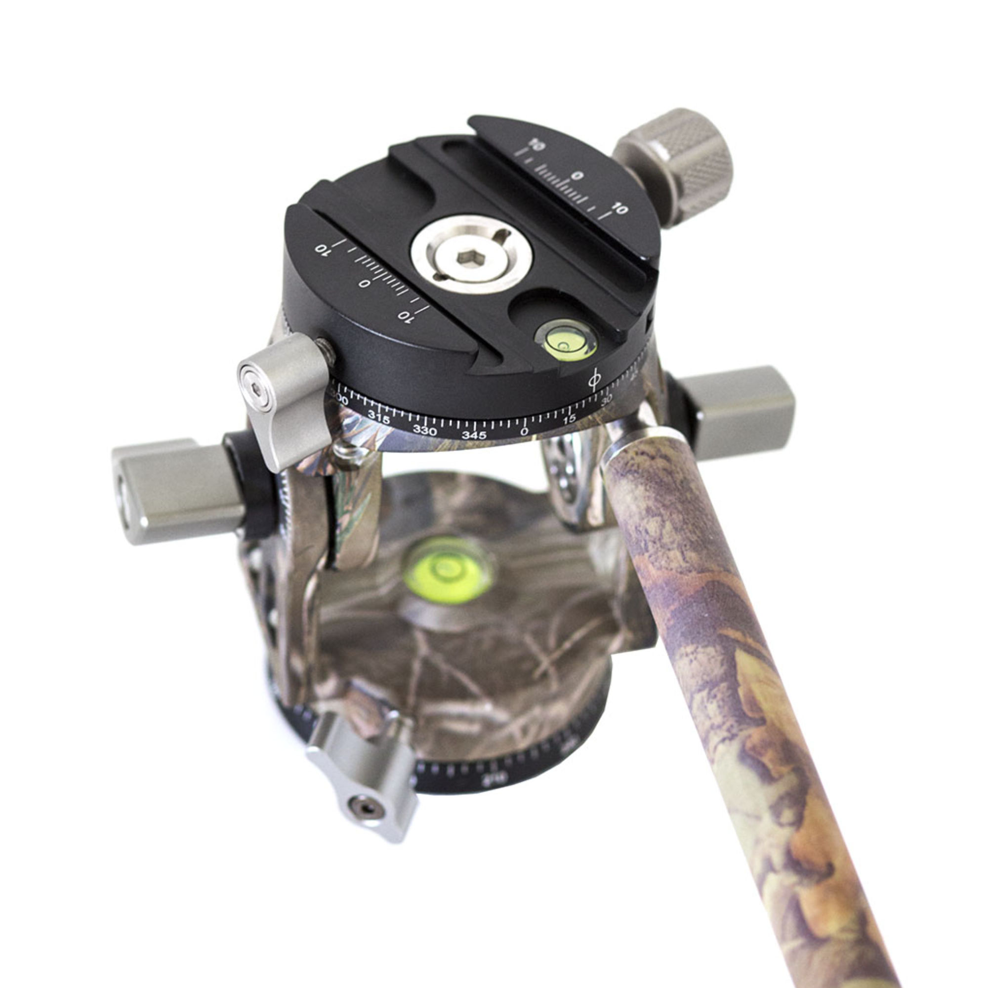 Leofoto VH-30R 2-Way Monopod Head with Panning Clamp and PU-100D Plate – Camouflage | Landscape Photo Gear 4 Leofoto VH-30R 2-Way Monopod Head with Panning Clamp and PU-100D Plate – Camouflage Leofoto Heads and Bases | Landscape Photo Gear | 4