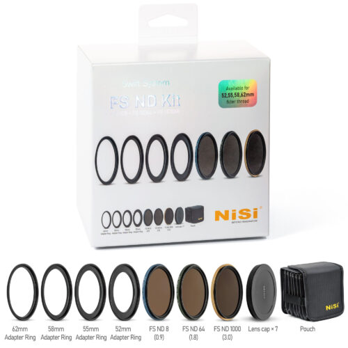NiSi SWIFT FS ND Filter Kit with ND8 (3 Stop), ND64 (6 Stop) and ND1000 (10 Stop) for 52mm | 55mm | 58mm | 62mm Filter Threads + Case | Landscape Photo Gear NiSi SWIFT FS ND Filter Kit with ND8 (3 Stop), ND64 (6 Stop) and ND1000 (10 Stop) for 52mm | 55mm | 58mm | 62mm Filter Threads + Case Circular Filters | Landscape Photo Gear |