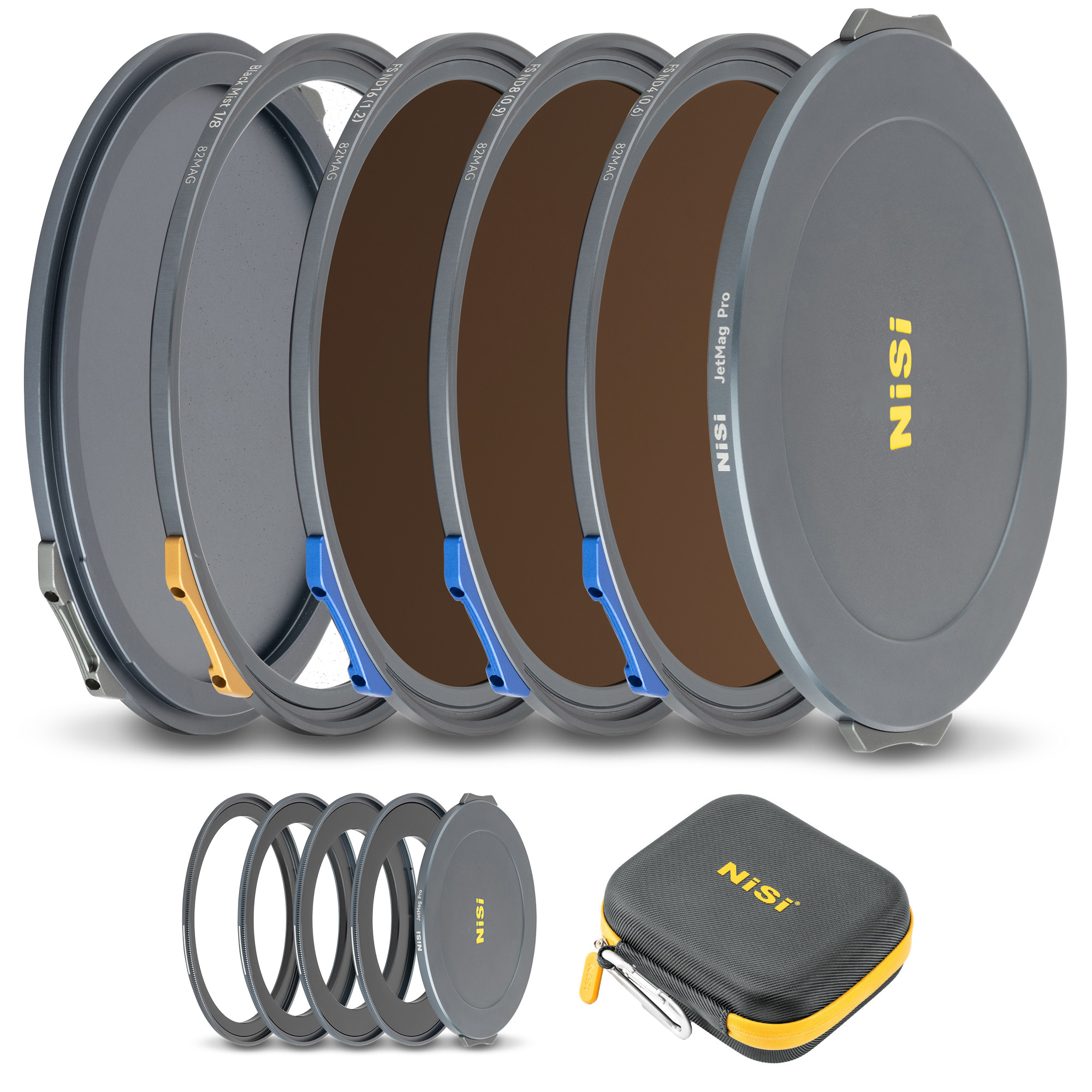 NiSi JetMag Pro Filmmaker Kit 82MAG Magnetic Filter Kit (FS ND 2 Stop, FS ND 3 Stop, FS ND 4 Stop, Black Mist 1/8, 67mm/72mm/77mm/82mm Adaptors, Two Front Caps, Back Cap, Caddy Pouch) | Landscape Photo Gear NiSi JetMag Pro Filmmaker Kit 82MAG Magnetic Filter Kit (FS ND 2 Stop, FS ND 3 Stop, FS ND 4 Stop, Black Mist 1/8, 67mm/72mm/77mm/82mm Adaptors, Two Front Caps, Back Cap, Caddy Pouch) 82MAG | Landscape Photo Gear |